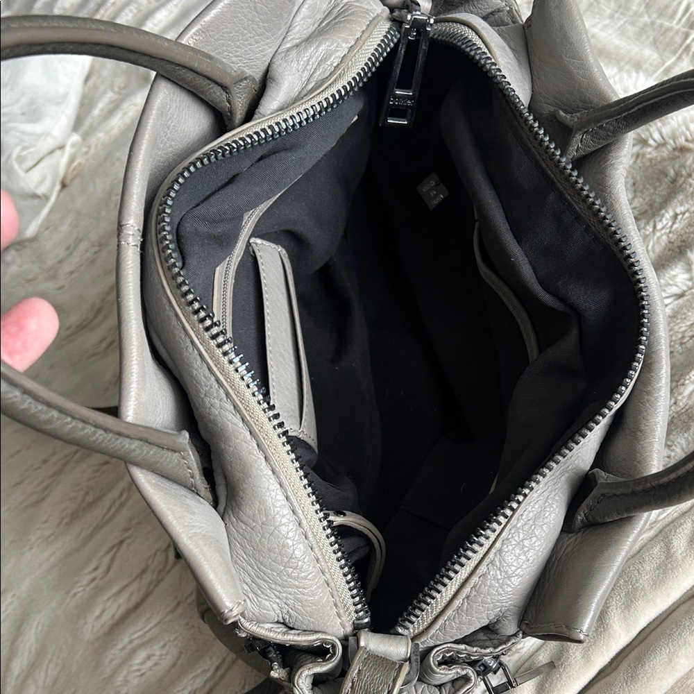 Botkier Pebbled Leather Top-Handle Tote in Light Gray